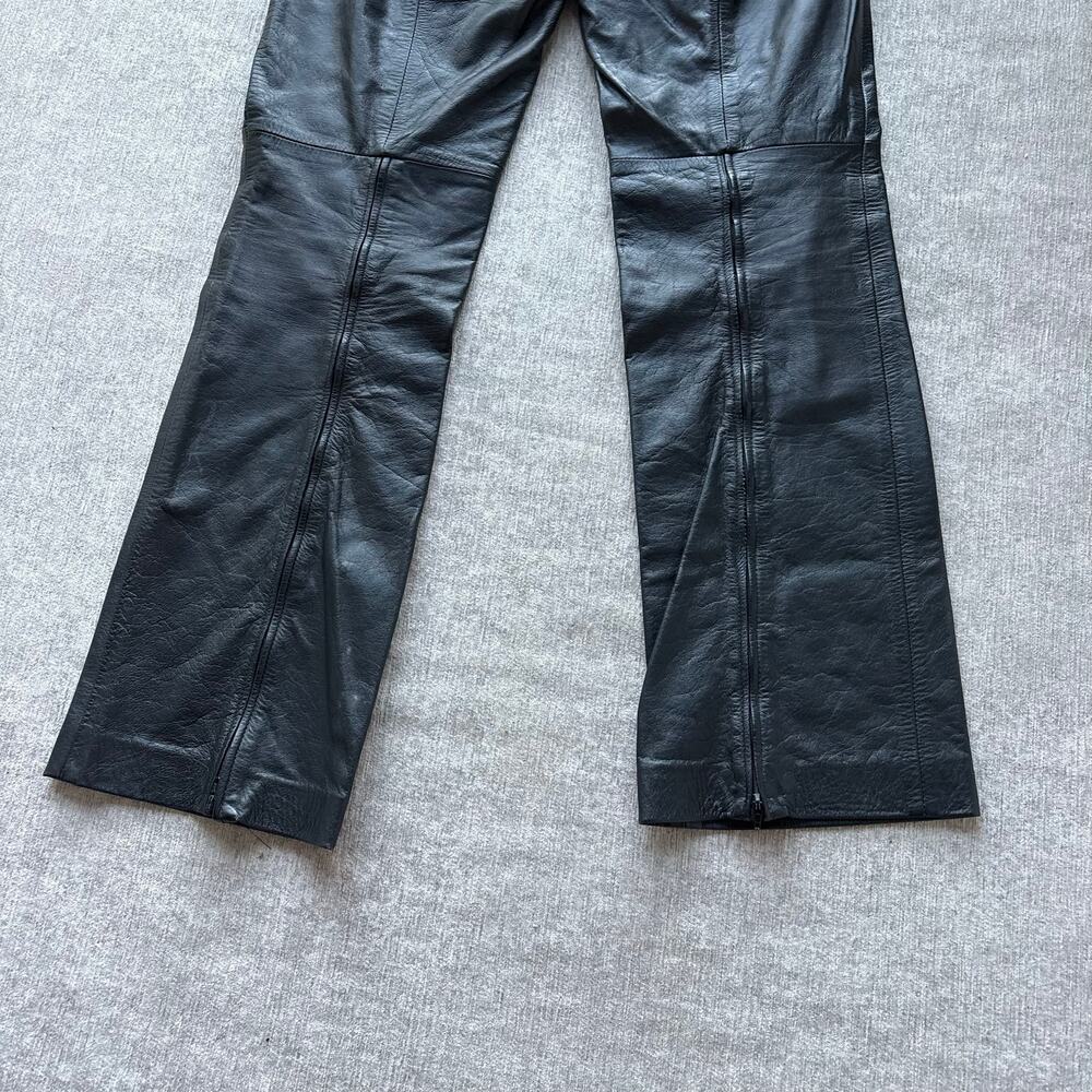 Genuine Black Leather Pants - Picture 4 of 6